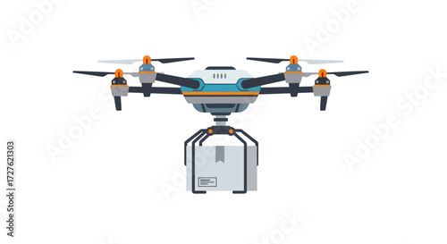 Delivery Drone Carrying a Package Modern Technology for Fast Shipping.
