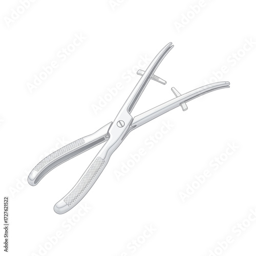 A detailed illustration of a pair of Verbrugge bone holding forceps, a surgical instrument used in orthopedic surgery.