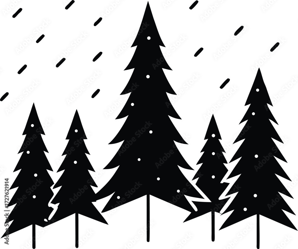 Obraz premium vector illustration of a christmas tree
