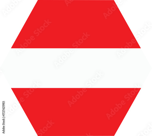 Abstract geometric shape with red and white stripes on a white background Free Download Abstract geometric shape with red and white stripes on a white background - GFXLoad