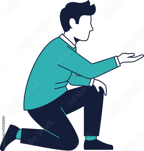 man running with a briefcase