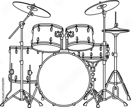 drum set isolated on white