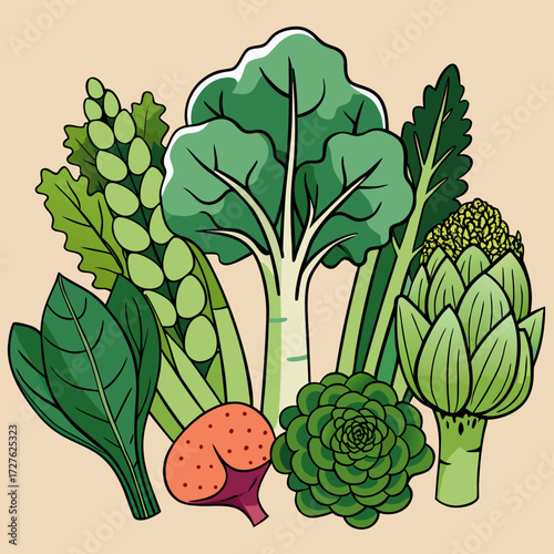 vector illustration of vegetables