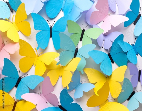 Colorful paper butterflies (1)