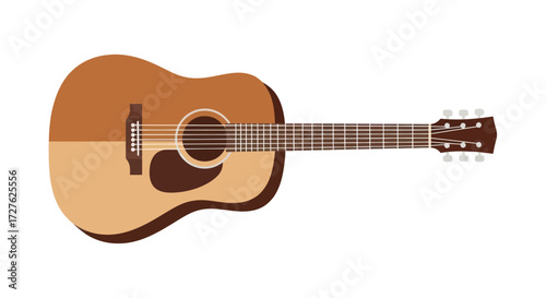 Classic Acoustic Guitar Wooden Body Six Strings.