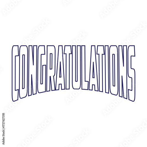 "Congratulations!" greeting sign. Congrats Graduated. Handwritten modern brush lettering with golden stars and academic cap. Text for card, T-shirt print, banner, poster. Isolated vector