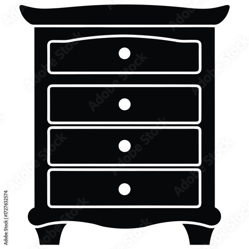 dresser vector icon on white background