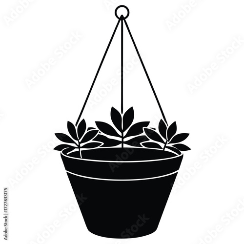 hanging planter vector icon  on white background