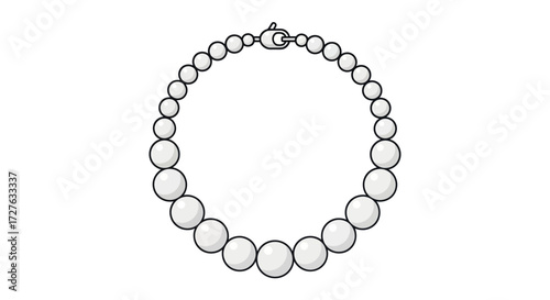 Elegant Classic Pearl Necklace with Clasp.