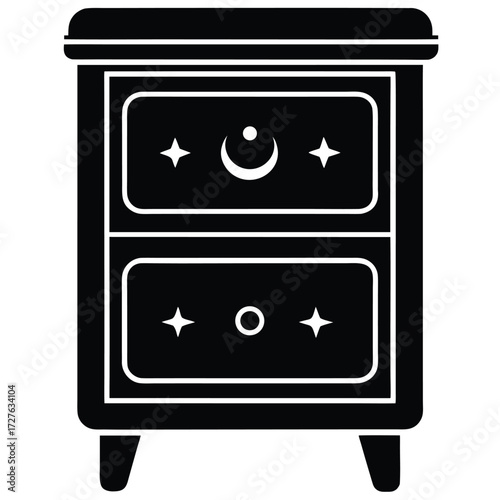 nightstand vector icon on white background
