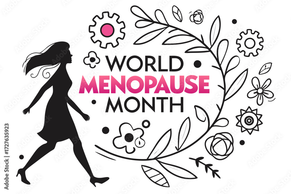 Fototapeta premium WORLD MENOPAUSE MONTH vector illustration