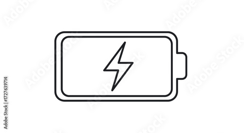 Free Download Simple Black and White Battery Charging Icon. - GFXLoad