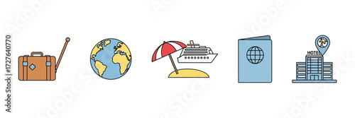 Plan your dream vacation now! Discover iconic destinations, luxury cruises, and unforgettable hotel stays with this fun travel graphic, perfect for wanderlust inspiration