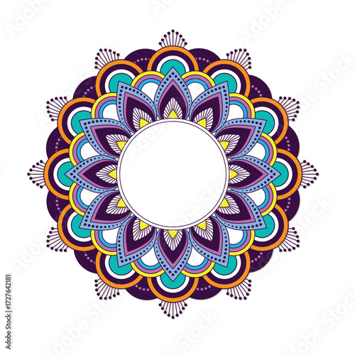 colorful mandala design in illustrator