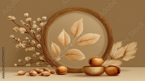 Beige autumnal still life