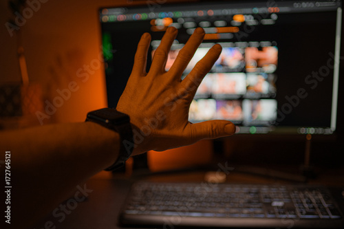 Porn website. Adult content only. Online porn concept. Sex and xxx sites. xxx porn site theme creative abstract blur background with bokeh effect. porn site theme