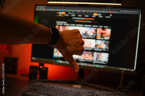 Porn website. Adult content only. Online porn concept. Sex and xxx sites. xxx porn site theme creative abstract blur background with bokeh effect. porn site theme