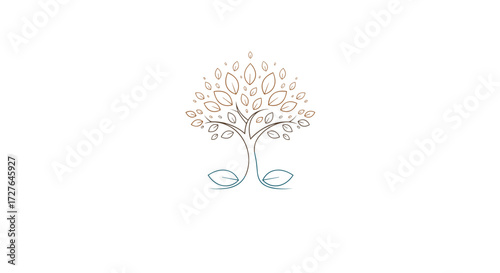 A delicate tree with intricate branching patterns symbolizing growth and resilience.