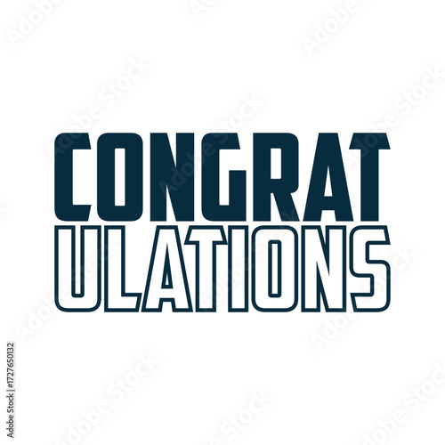 "Congratulations!" greeting sign. Congrats Graduated. Handwritten modern brush lettering with golden stars and academic cap. Text for card, T-shirt print, banner, poster. Isolated vector