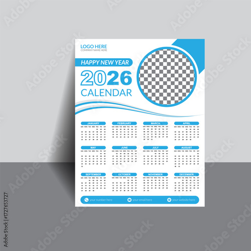 Modern 2026 Editable Wall Calendar