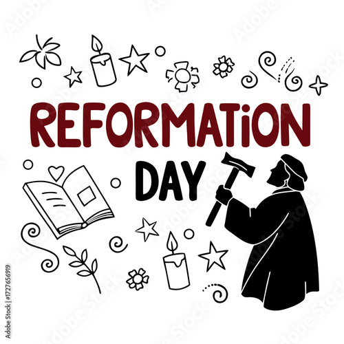 REFORMATION DAY vector illustration