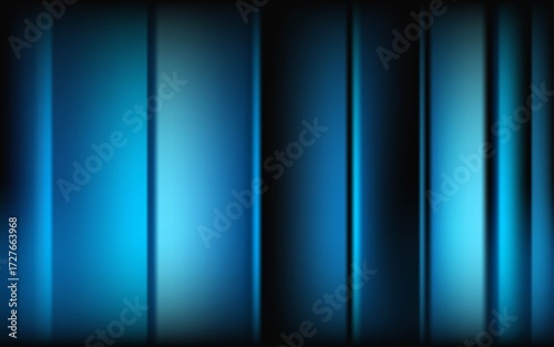 Abstract background with glowing blue vertical stripes and shadows.