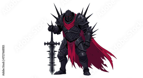 Armored Knight with Spiked Armor and a Large Sword.
