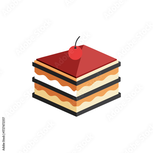 torte schwarzwald vector  layer  stack  coat  whit
