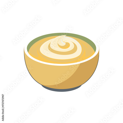 potage navets vector  swirl  snip  pure  white bg 