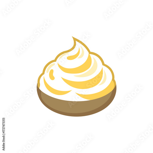 mashed potatoes vector  peaks  swirl  brittle  flu