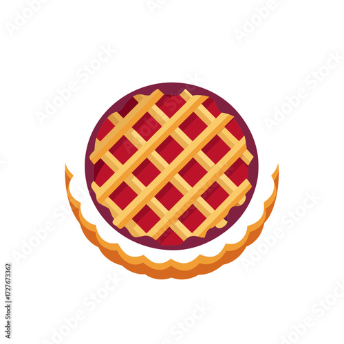 linzertorte lattice vector  jam  crust  window  wh