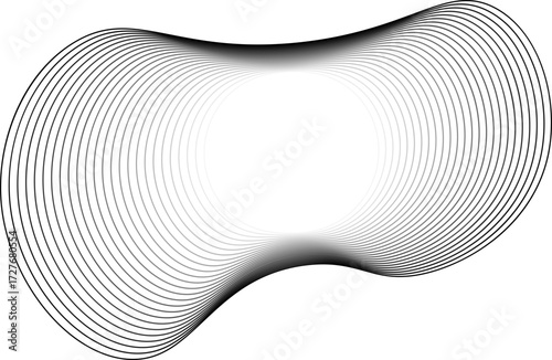 Transparent-centered vector surrounded by freeform, amoeba-like outlines with layered curving structures.