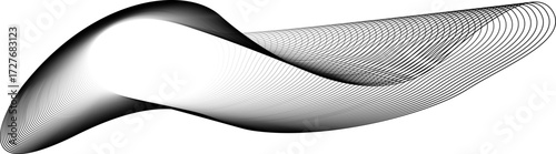 Circular shape with playful border curves and a soft luminous center expanding outward.