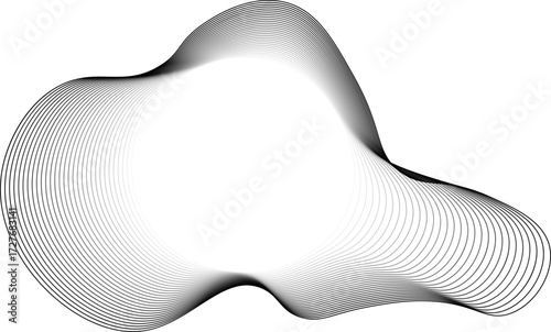 Irregular circular outline with layered contour lines and a center that glows with depth.