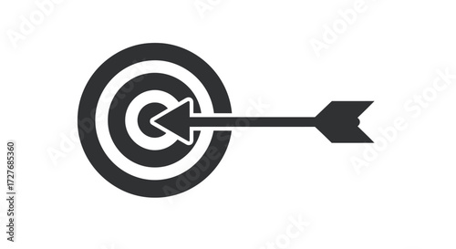 Arrow Hitting the Bullseye of a Target.