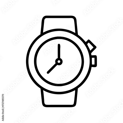 Wrist watch time clock icon vector illustration for fashion accessory and timepiece design needs