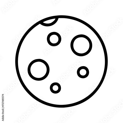 Moon phases clip art vector illustration with craters astronomy space exploration graphic design