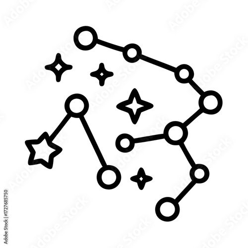 Constellation stars astrology astronomy celestial galaxy universe night sky space science vector design