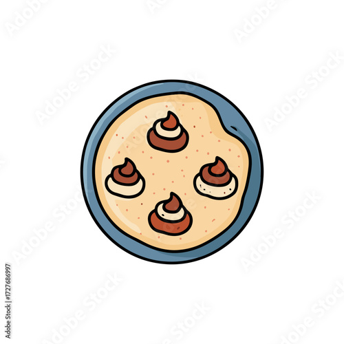 African food injera icon logo flat vector design