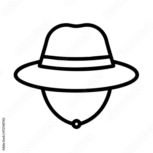 Explore the world with a pith helmet vector image for adventure travel and safari expeditions design