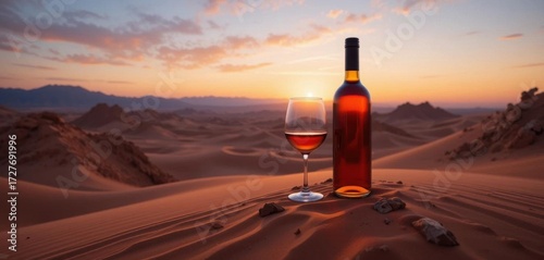 Fototapeta Naklejka Na Ścianę i Meble -  Arid Desert Vistas. Well suited for Travel Promotions, Adventure Brands, and Unique Landscapes.