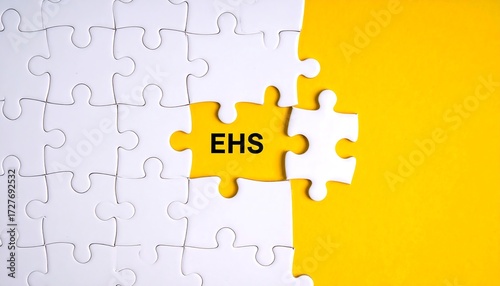 A white jigsaw puzzle with one piece missing, revealing the text 