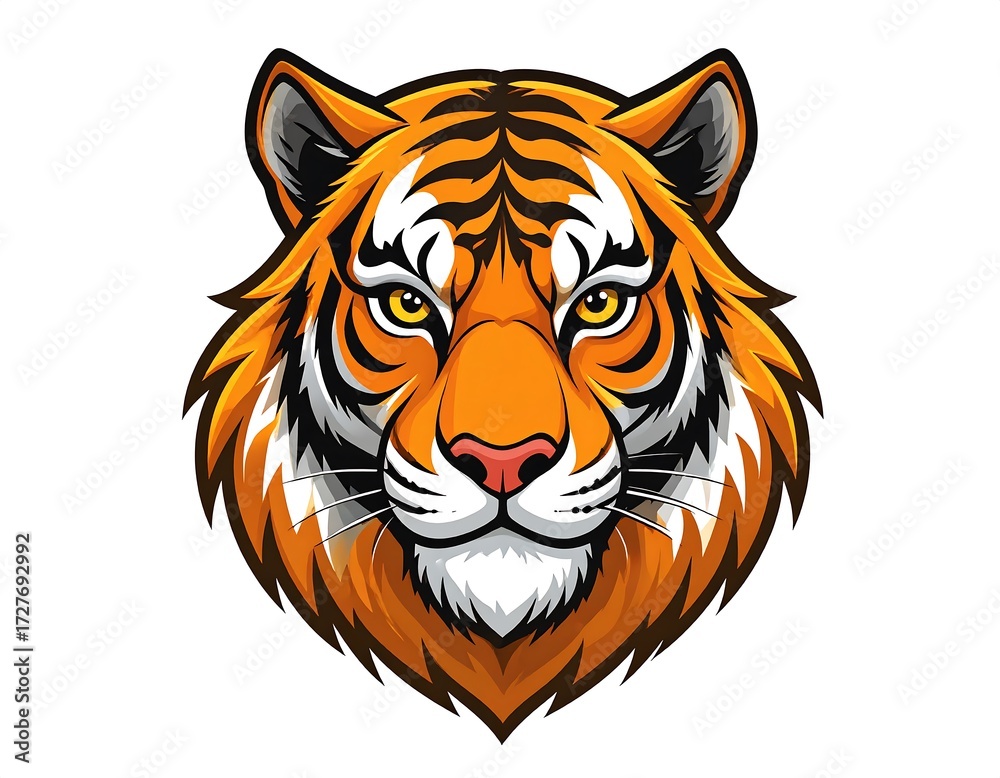 Fototapeta premium Tiger head illustration