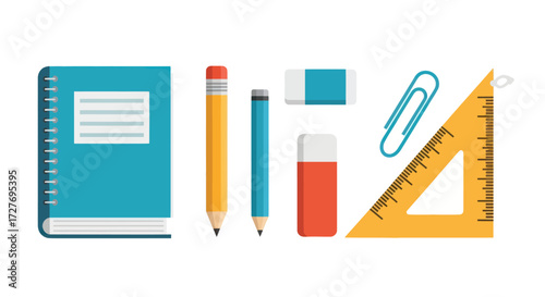 Collection of School Stationery Items.