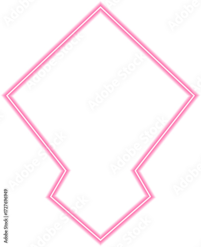 Shield with sharp-edged defensive contours, highlighted in neon red, embodying a modernized protective insignia.