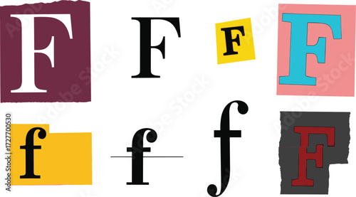 Typography A Collection of the Letter 'F' in Various Styles and Designs for Creative Projects