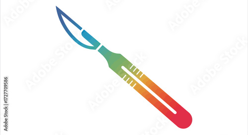 Colorful Gradient Scalpel Tool for Surgical Procedures.