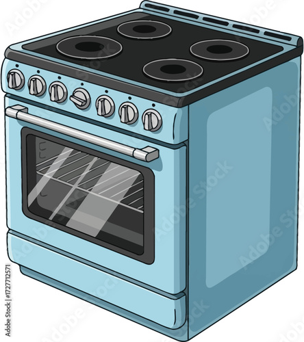 gas stove isolated on white