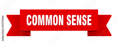 common sense ribbon isolated on transparent background. common sense ribbon