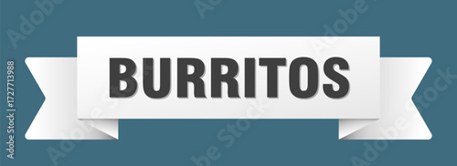 burritos ribbon isolated on transparent background. burritos ribbon